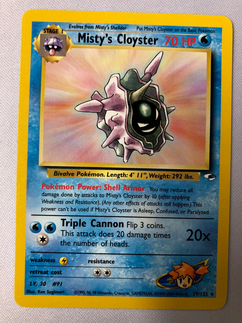 Misty's Cloyster 29/132 Gym Heroes Rare Pokemon Card NM