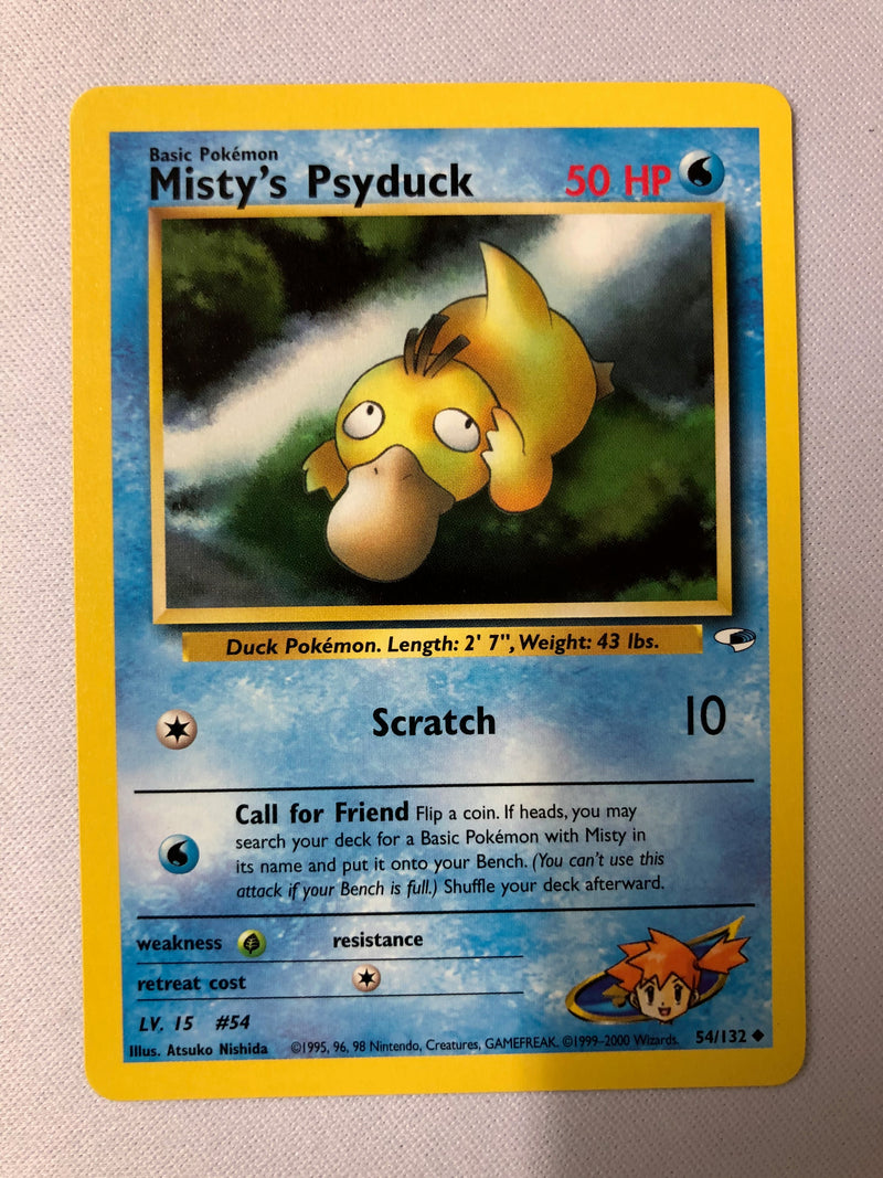 Misty's Psyduck 54/132 Gym Heros Uncommon Pokemon Card NM