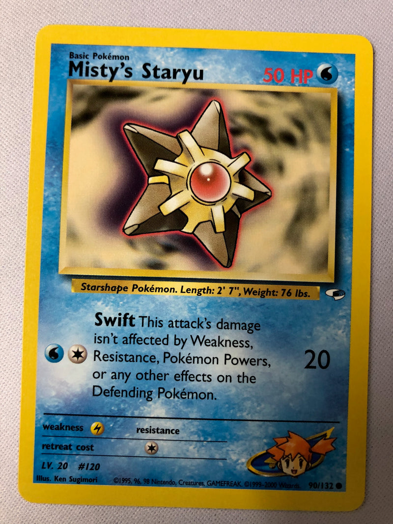 Mistys Staryu 90/132 Gym Heroes Common Pokemon Card NM