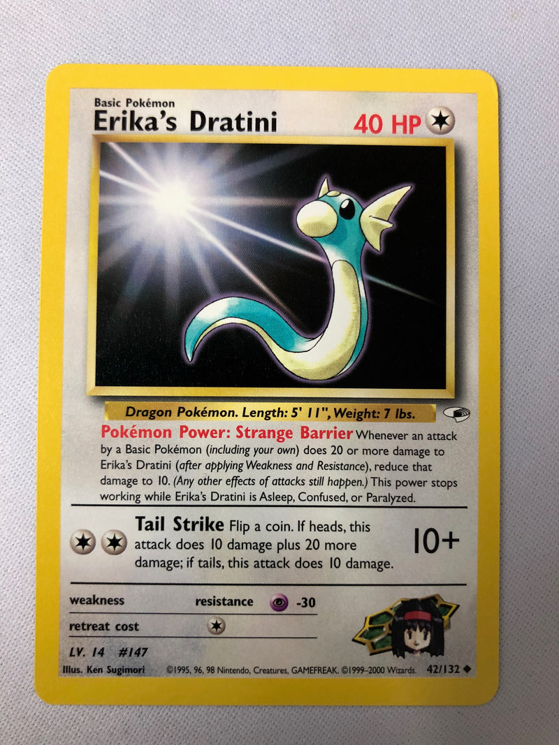 Erika's Dratini 42/132 Gym Heroes Uncommon Pokemon Card NM