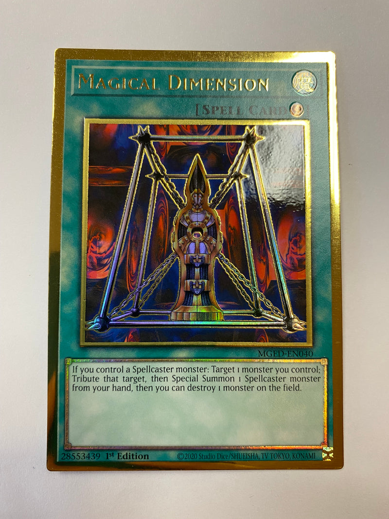 Yugioh Magical Dimension MGED-EN040 Premium Gold Rare 1st Edition NM Yugioh Magical Dimension MGED-EN040 Premium Gold Rare 1st Edition NM