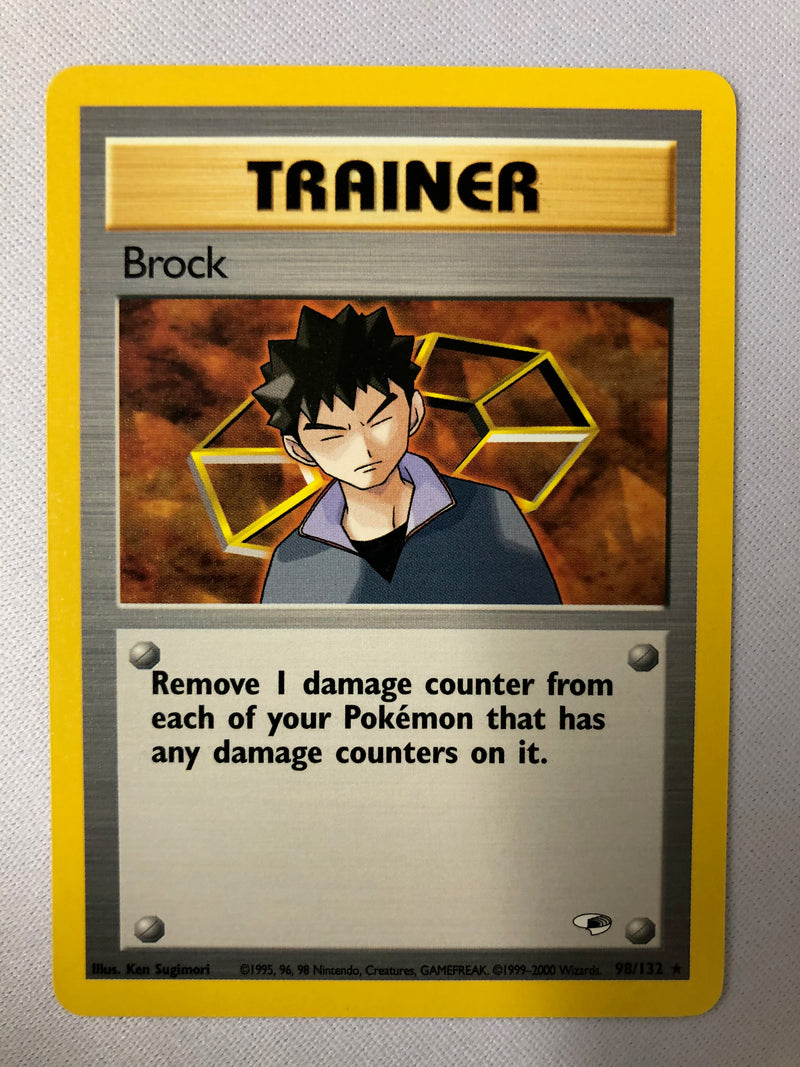 Brock 98/132 Gym Heroes Rare Pokemon Card NM