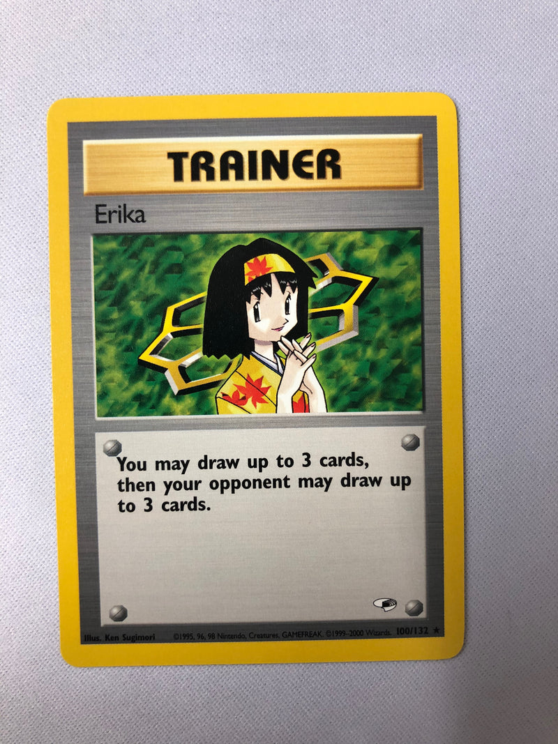 Erika 100/132 Gym Heroes Rare Pokemon Card NM