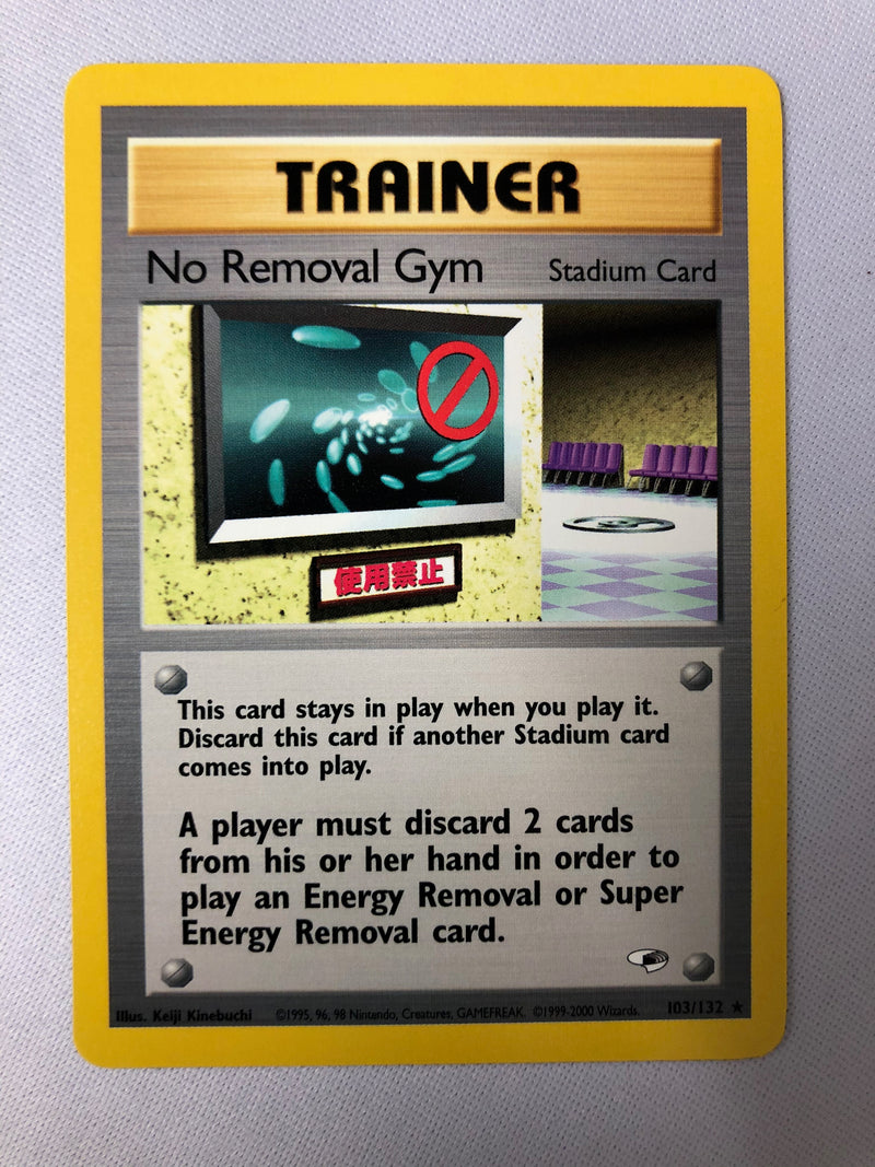No Removal Gym 103/132 Gym Heroes Rare Pokemon Card NM