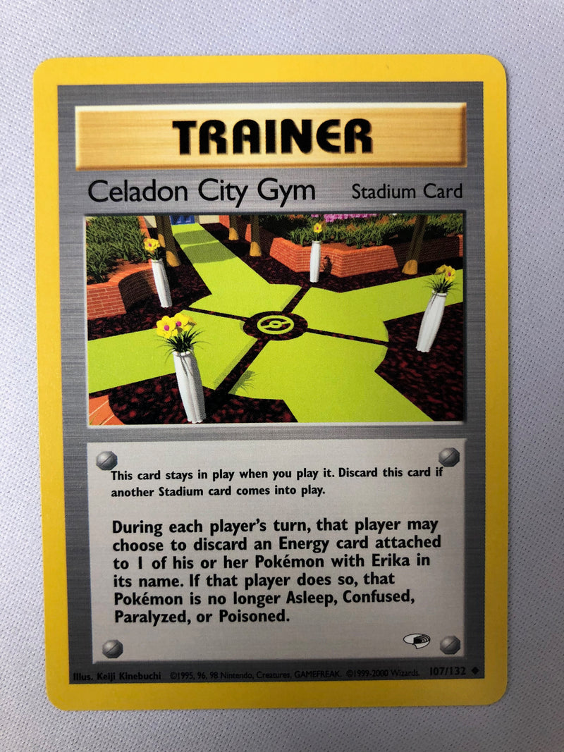 Celadon City Gym 107/132 Gym Heroes Uncommon Pokemon Card NM