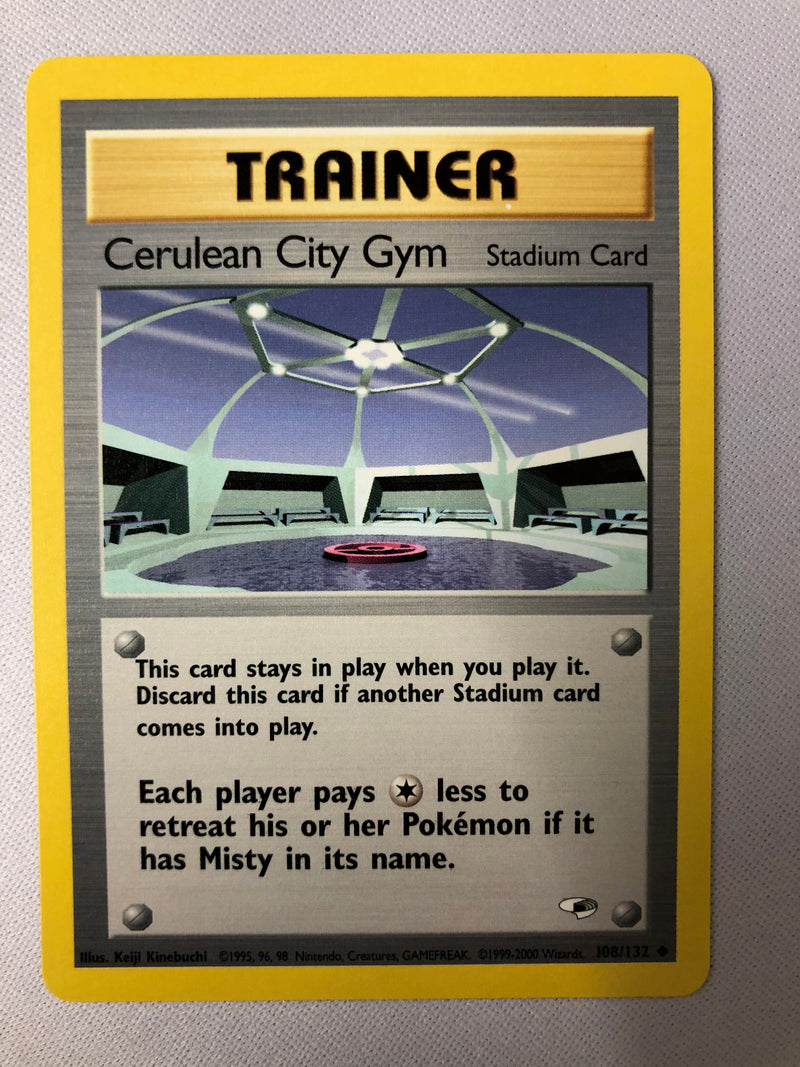 Cerulean City Gym 108/132 Gym Heroes Uncommon Pokemon Card NM
