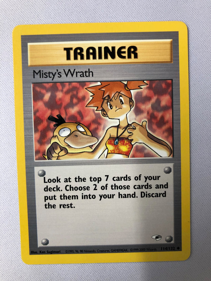 Misty's Wrath 114/132 Gym Heroes Uncommon Pokemon Card Near Mint