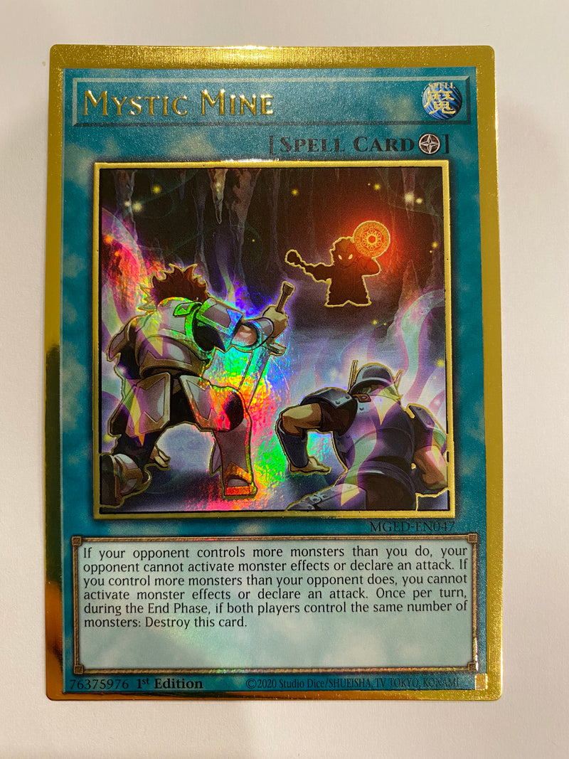 Yugioh Mystic Mine MGED-EN047 1st Edition Premium Gold Rare NM Yugioh Mystic Mine MGED-EN047 1st Edition Premium Gold Rare NM