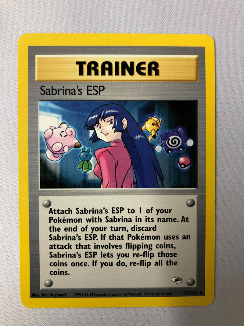 all sabrina pokemon cards Sabrina's ESP 117/132 Gym Heroes Uncommon Pokemon Card NM