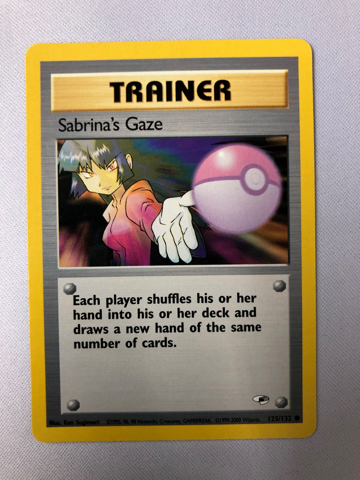 sabrina's gaze pokemon card Sabrina's Gaze 125/132 Gym Heroes Common Pokemon Card Near Mint