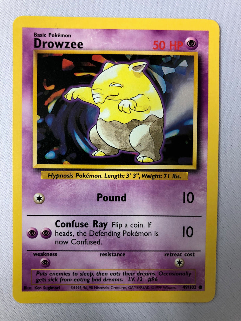 Drowzee 49/102 Base Set Common Pokemon Card NM