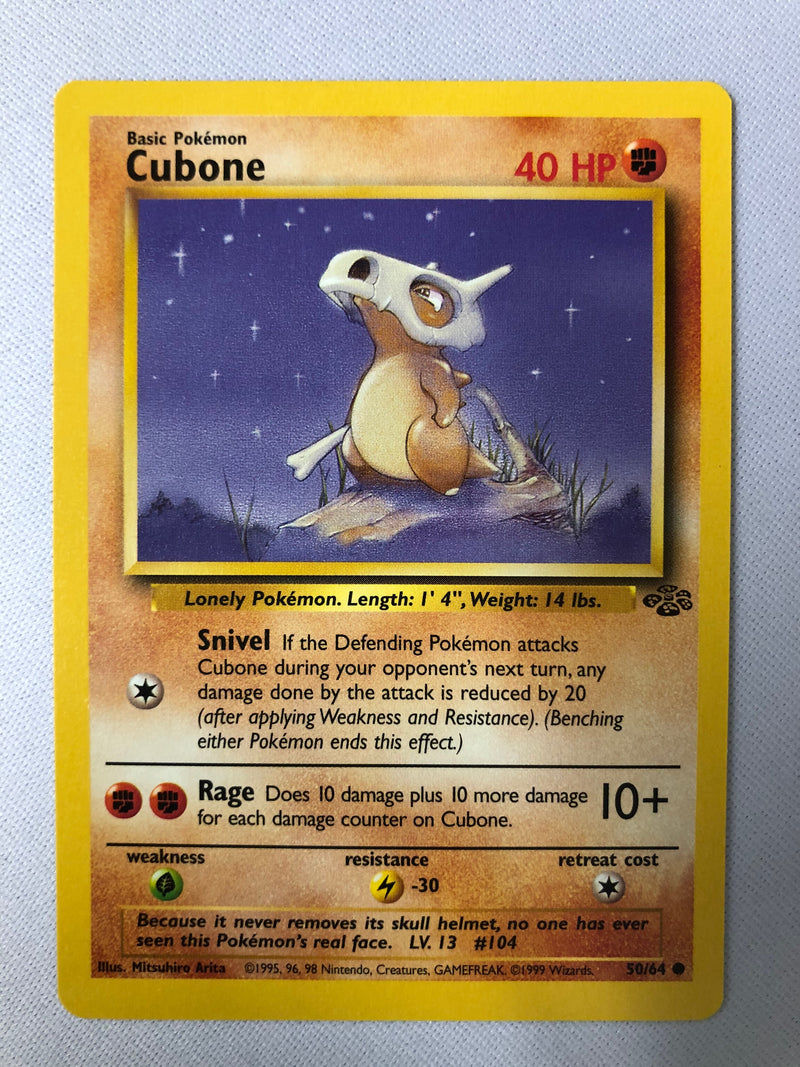 Cubone 50/64 Jungle Common Pokemon Card Near Mint