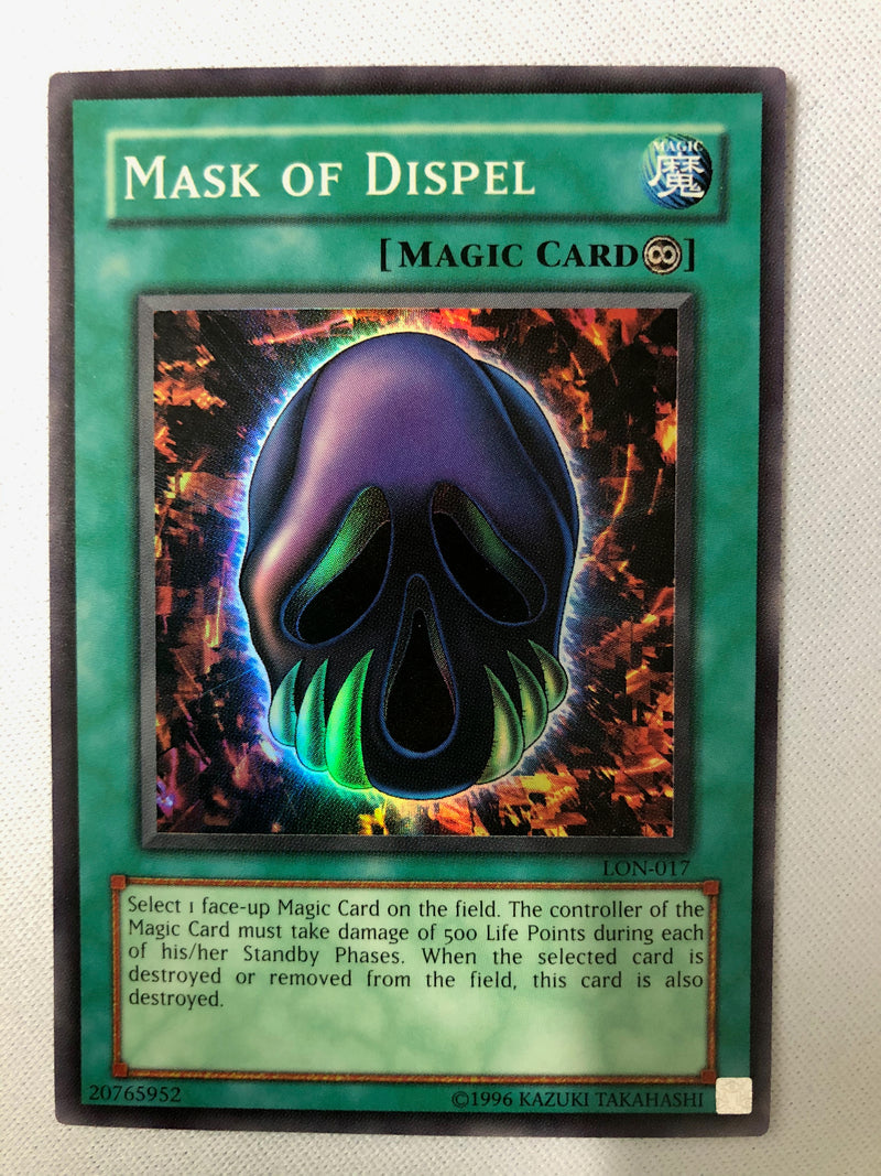 Yugioh Mask of Dispel LON-017 Super Rare Unlimited Edition NM