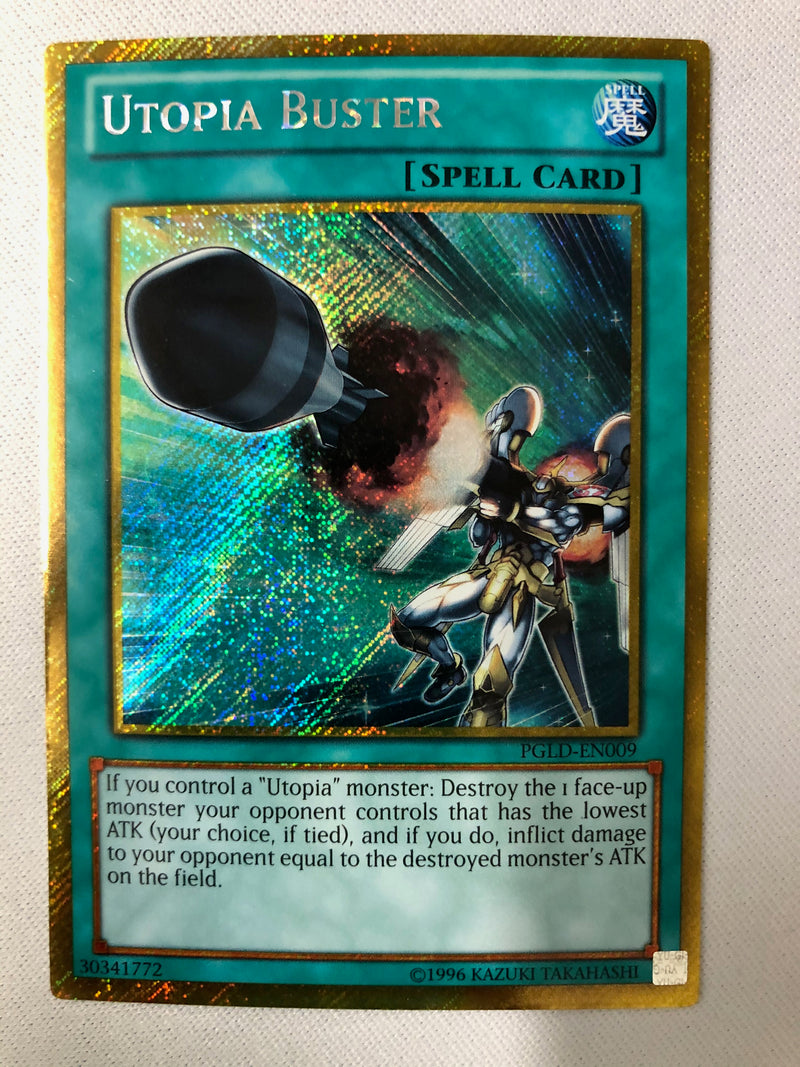 Yugioh Utopia Buster PGLD-EN009 Gold Secret Rare 1st Edition NM