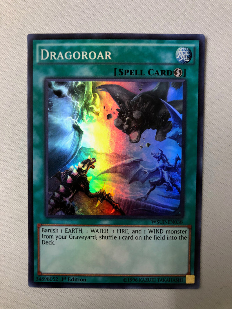 Yugioh Dragoroar WSUP-EN038 Super Rare 1st Edition Near Mint