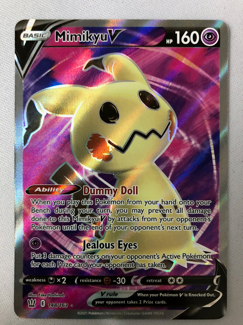 Mimikyu V 148/163 Battle Styles Full Art Ultra Rare Pokemon Card Mint Mimikyu V 148/163 Battle Styles Full Art Ultra Rare Pokemon Card Mint