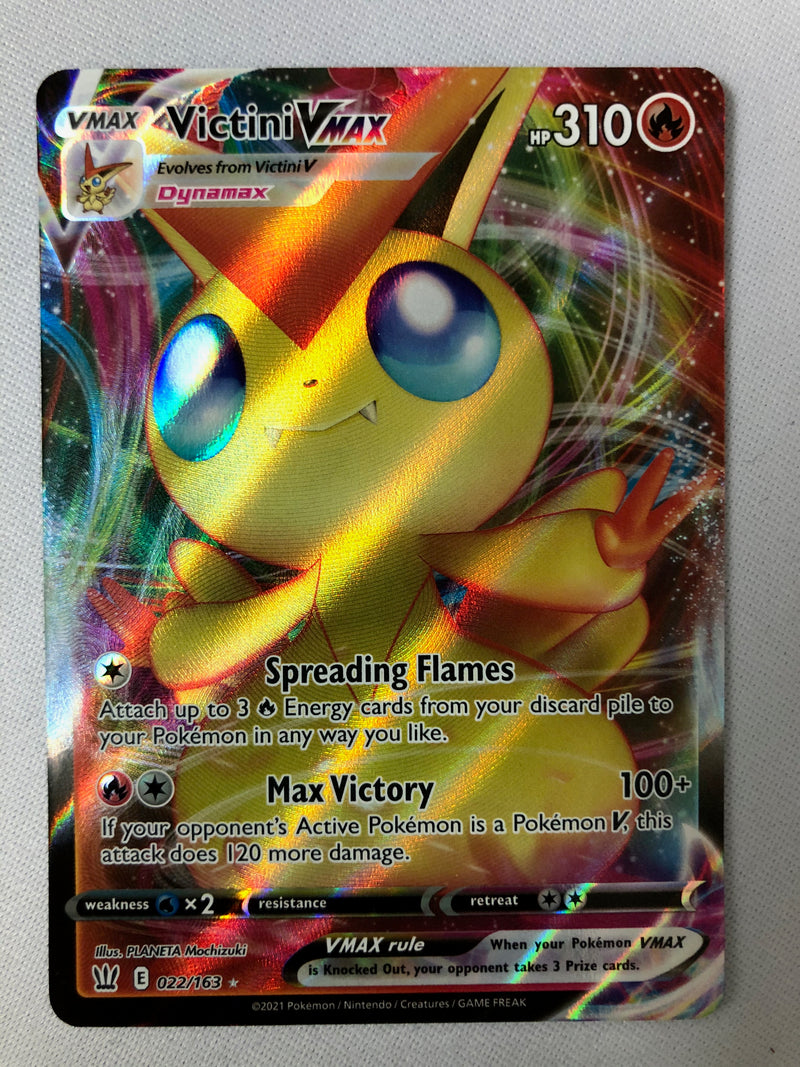 Victini VMAX 022/163 Battle Styles Full Art Ultra Rare Pokemon Card Mi Victini VMAX 022/163 Battle Styles Full Art Ultra Rare Pokemon Card Mi