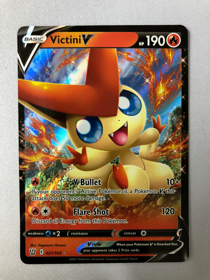 Victini V 021/163 Battle Styles Full Art Ultra Rare Pokemon Card Mint