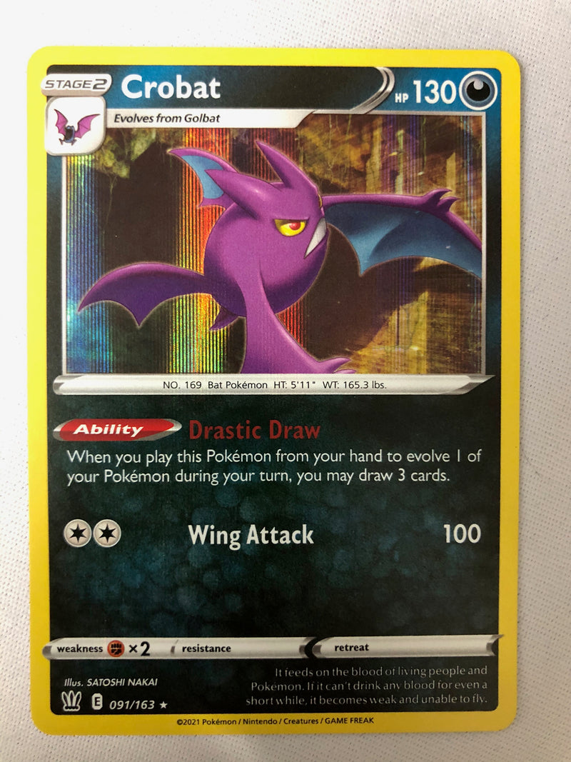Crobat 091/163 Battle Styles Holo Rare Pokemon Card MINT