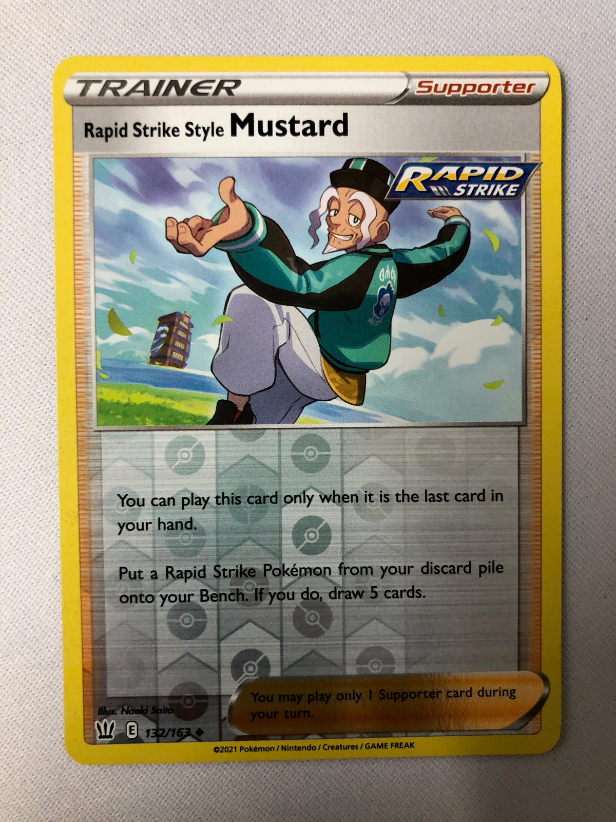 Rapid Strike Style Mustard 132/163 Battle Styles Uncommon Pokemon Card