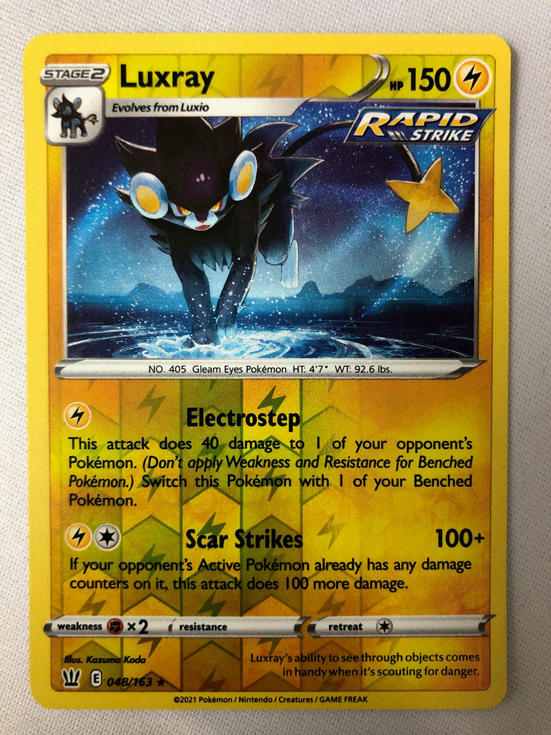 Luxray 048/163 Battle Styles Reverse Holo Rare Pokemon Card MINT