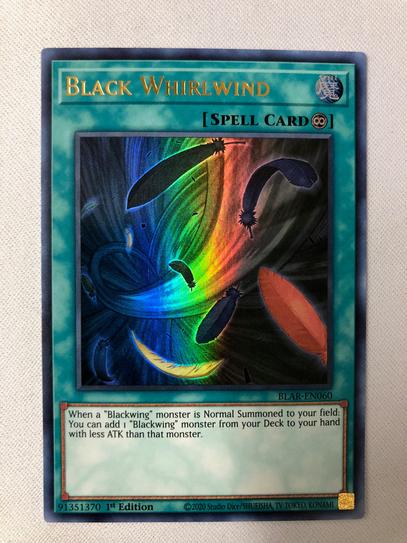 Yugioh Black Whirlwind BLAR-EN060 Ultra Rare 1st Edition Near Mint