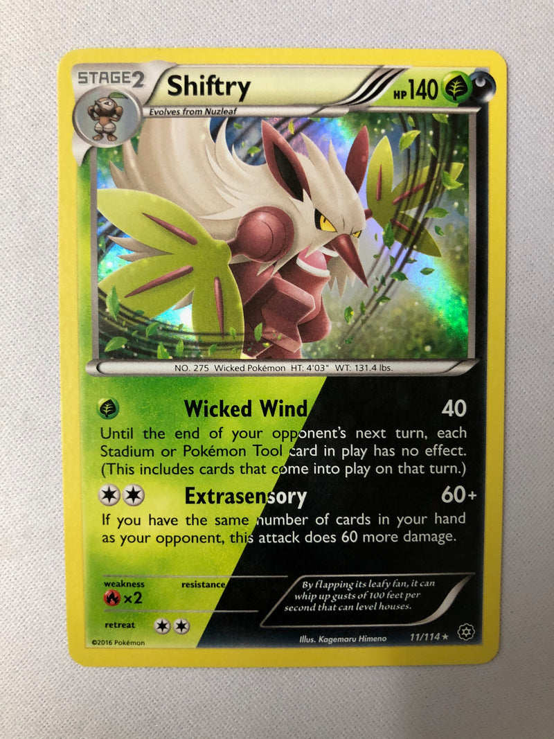 Shiftry 11/114 XY Steam Siege Holo Rare Pokemon Card NM