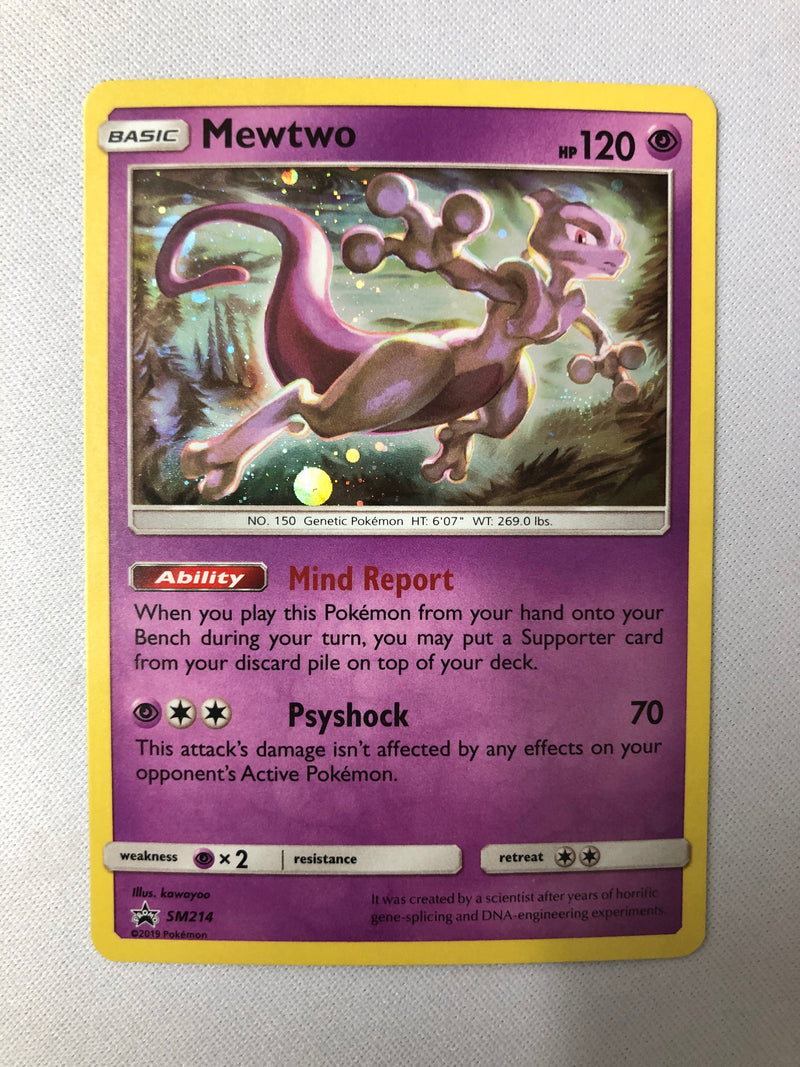 Mewtwo SM214 Black Star Promo Pokemon Card NM