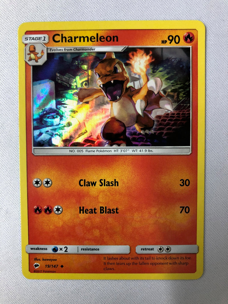 Charmeleon 19/147 Burning Shadows Uncommon Holo Pokemon Card NM