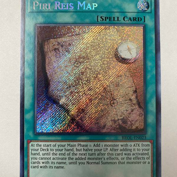 Yugioh Piri Reis Map BROL-EN023 1st Edition Secret Rare Near Mint