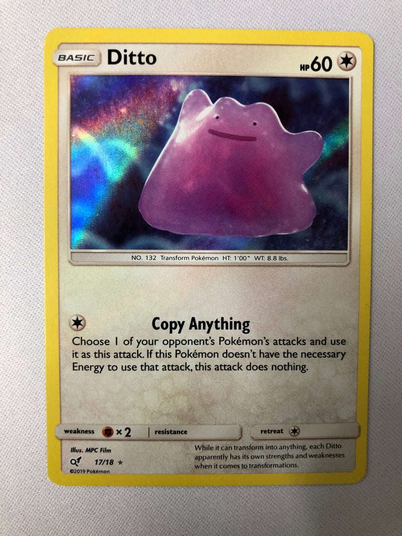 Ditto 17/18 Detective Pikachu Holo Rare Pokemon Card NM