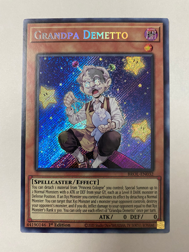 Yugioh Grandpa Demetto BROL-EN032  Secret Rare 1st Edition Near Mint