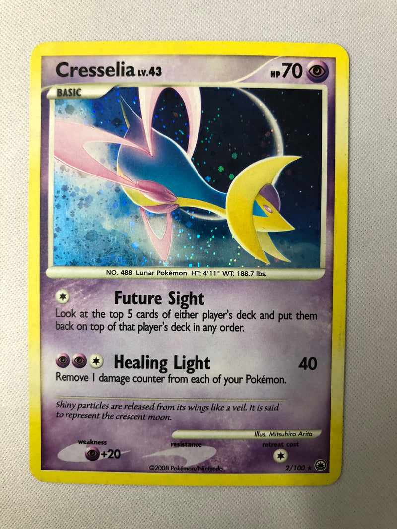 Cresselia 2/100 Diamond & Pearl Holo Rare Pokemon Card Near Mint