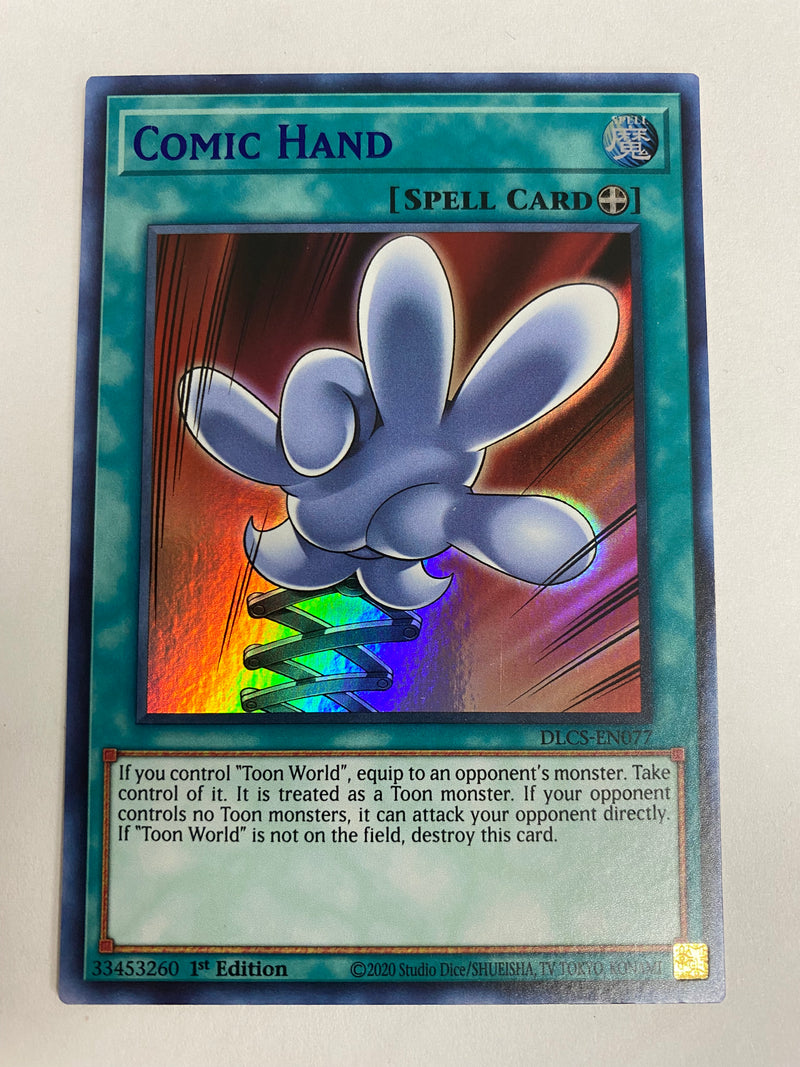 Yugioh Comic Hand Blue DLCS-EN077 1st Edition Ultra Rare  Near Mint