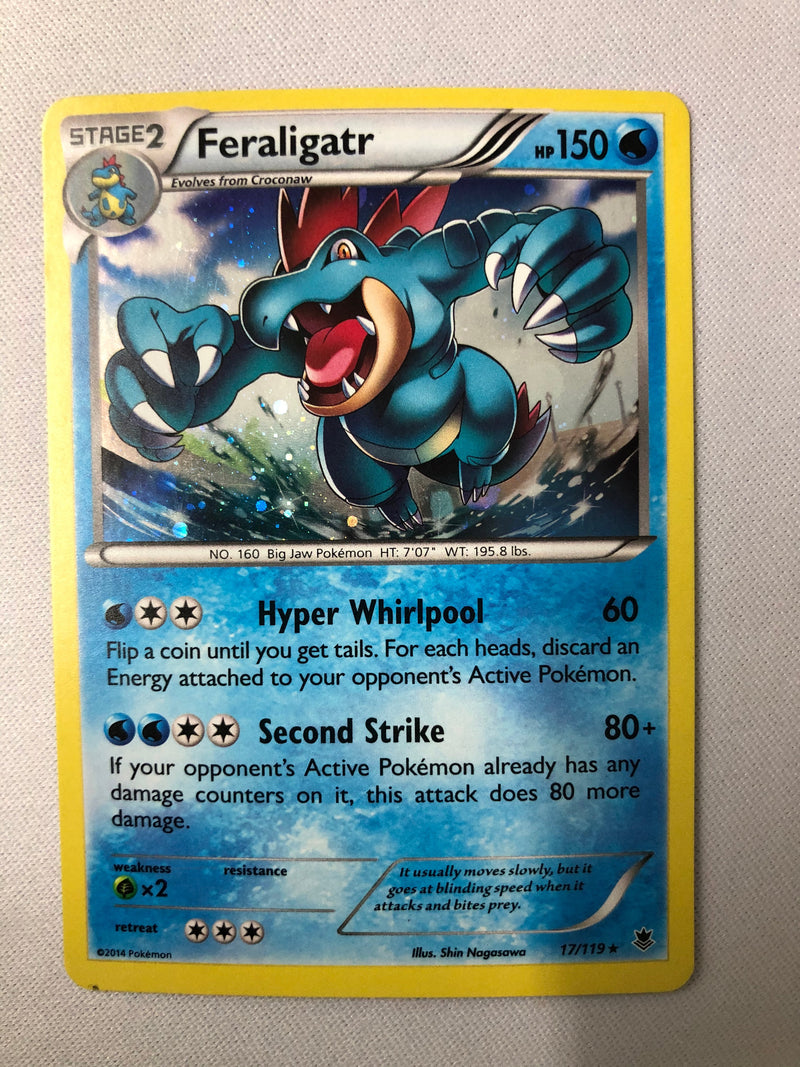 Feraligatr 17/119 Phantom Forces Holo Rare Pokemon Card NM