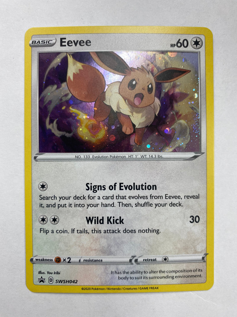 black star non holo rare cards Eevee SWSH042 SWSH Black Star Promo Holo Rare Pokemon Card Near Mint