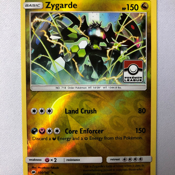 Zygarde 100/147 Pokemon League Reverse Holo Rare Pokemon Card NM