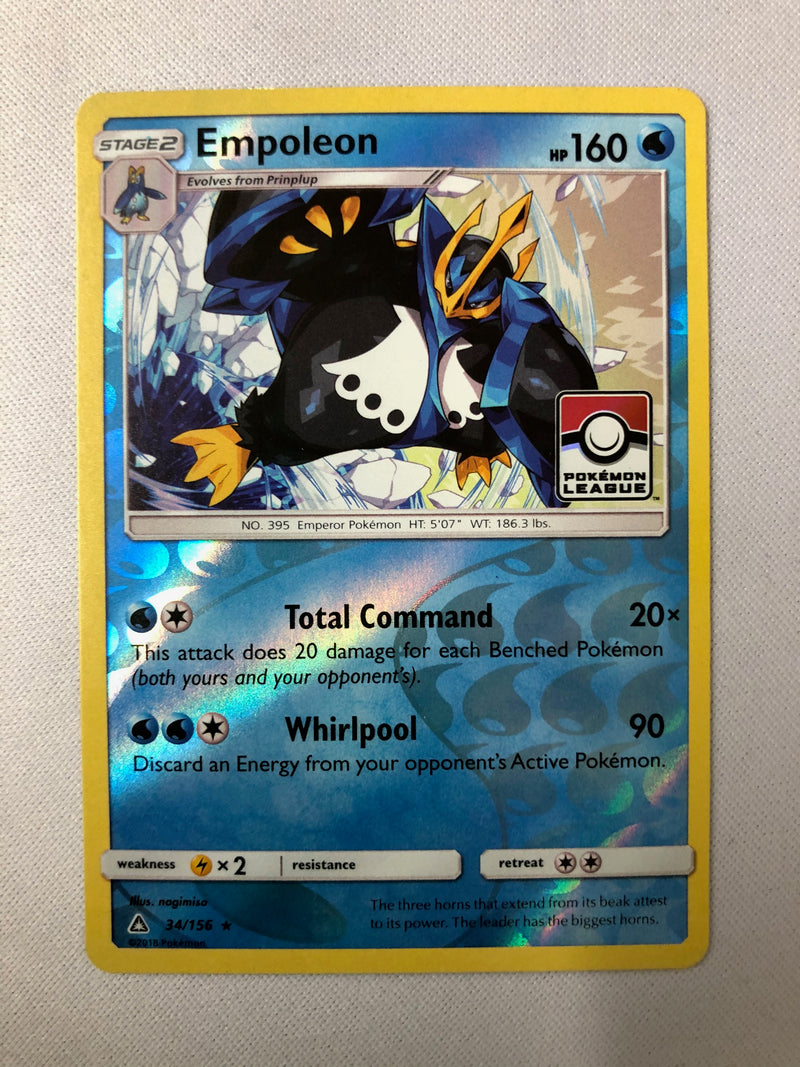 Empoleon 34/156 Pokemon League Reverse Holo Rare Pokemon Card NM Empoleon 34/156 Pokemon League Reverse Holo Rare Pokemon Card NM