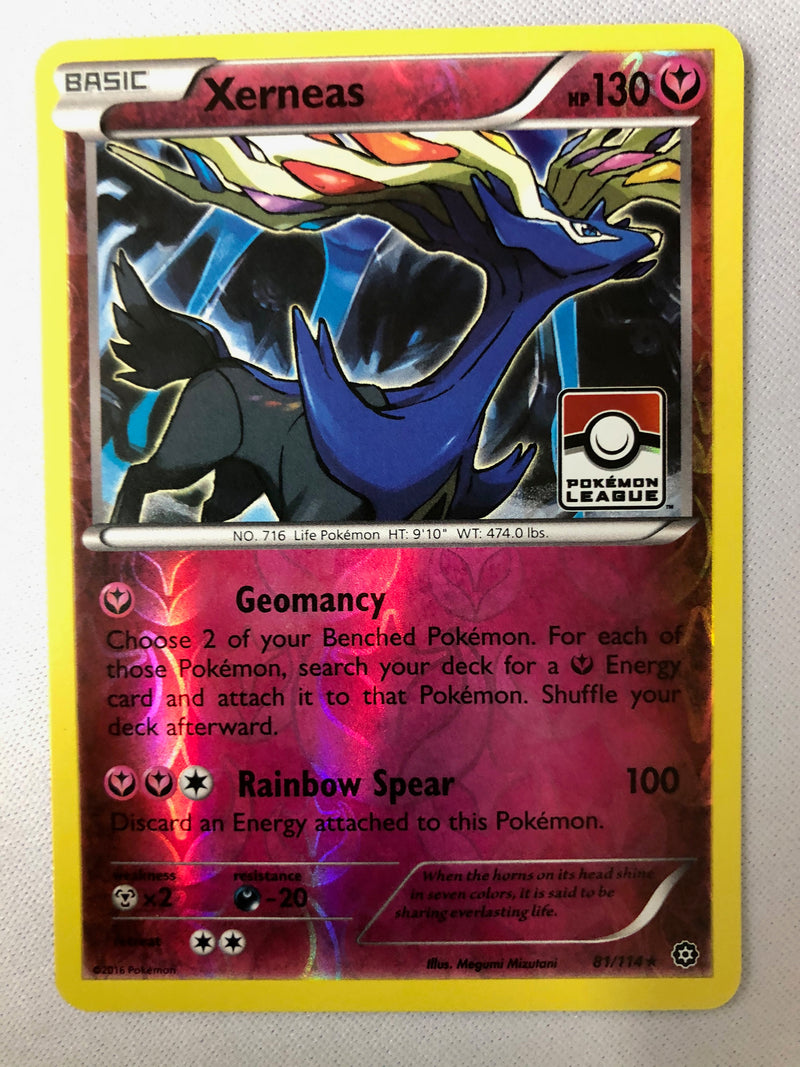 Xerneas 81/114 Pokemon League Reverse Holo Rare Pokemon Card NM Xerneas 81/114 Pokemon League Reverse Holo Rare Pokemon Card NM