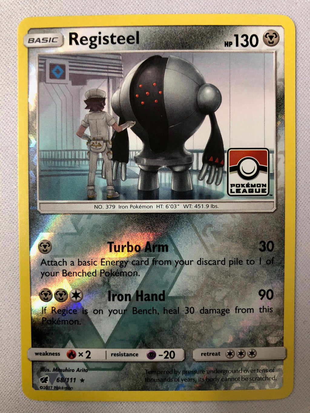 Registeel 68/111 Pokemon League Reverse Holo Rare Pokemon Card NM Registeel 68/111 Pokemon League Reverse Holo Rare Pokemon Card NM