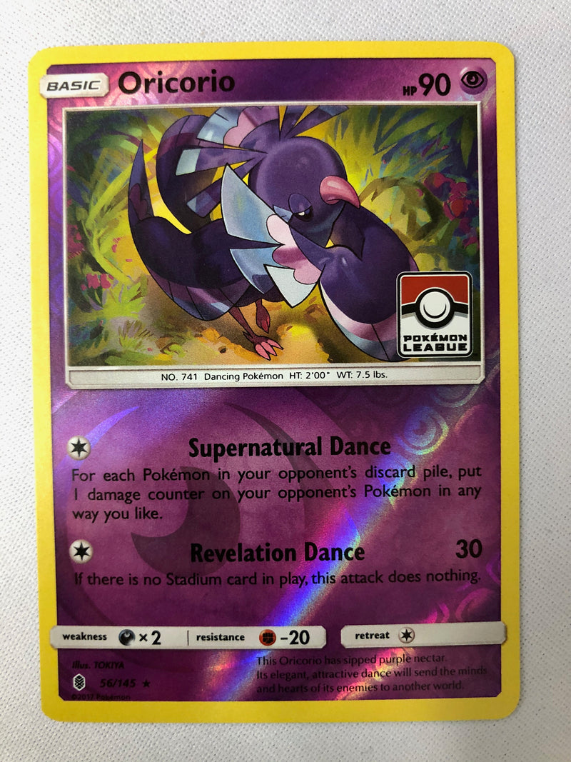 Oricorio 56/145 Pokemon League Reverse Holo Rare Pokemon Card NM