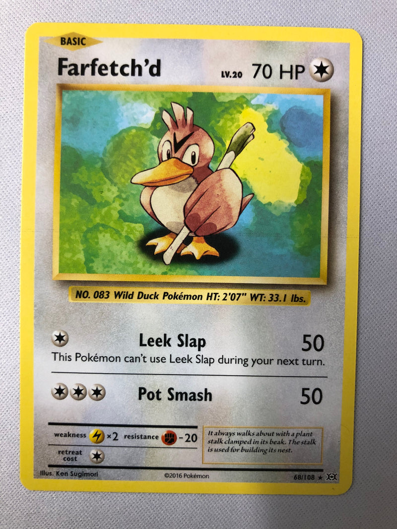 Farfetch'd 68/108 XY Evolutions Non Holo Rare Pokemon Card NM