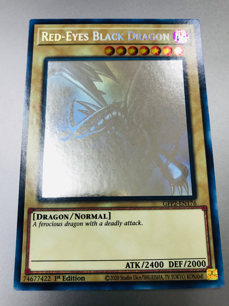 Yugioh Red-Eyes Black Dragon GFP2-EN176 Ghost Rare 1st Edition Near Mi Yugioh Red-Eyes Black Dragon GFP2-EN176 Ghost Rare 1st Edition Near Mi