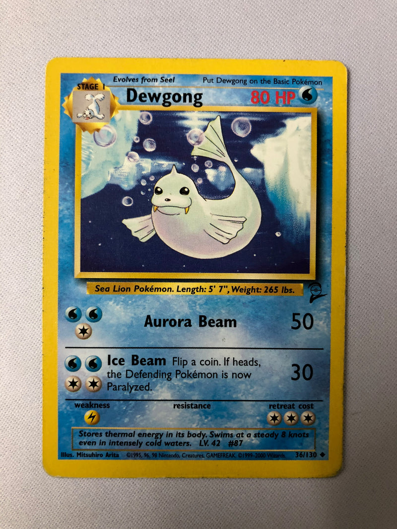 Dewgong 36/130 Base Set 2 Non Holo Unlimited Pokemon Card NM