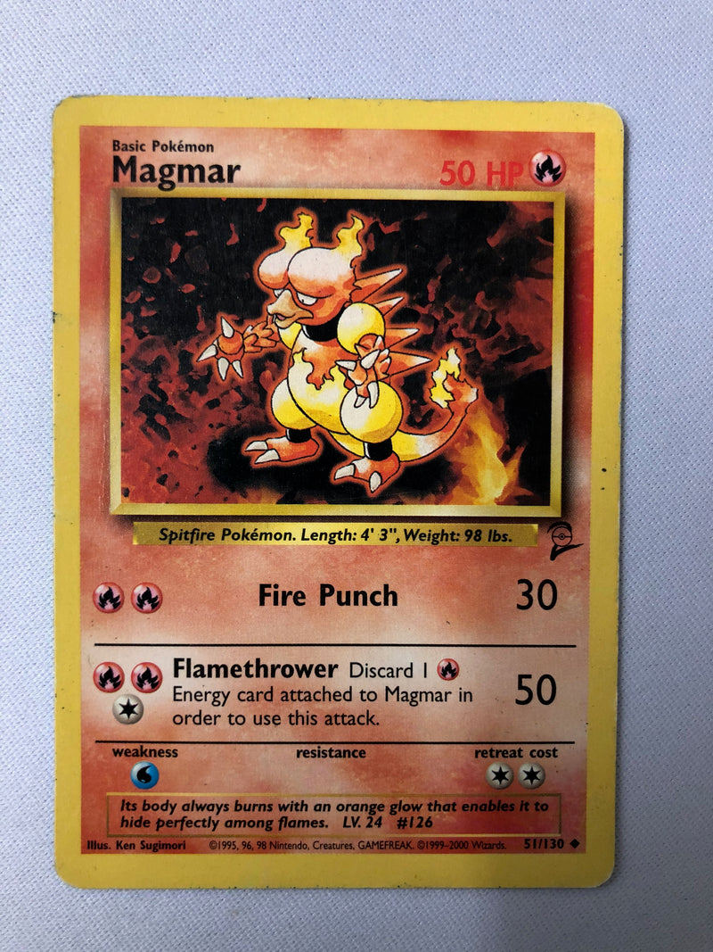 Magmar 51/130 Base 2 Set Non Holo Uncommon Pokemon Card NM