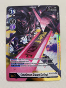 Digimon TCG Omnimon Zwart Defeat BT5 -112 Alternate Art Holo Near Mint