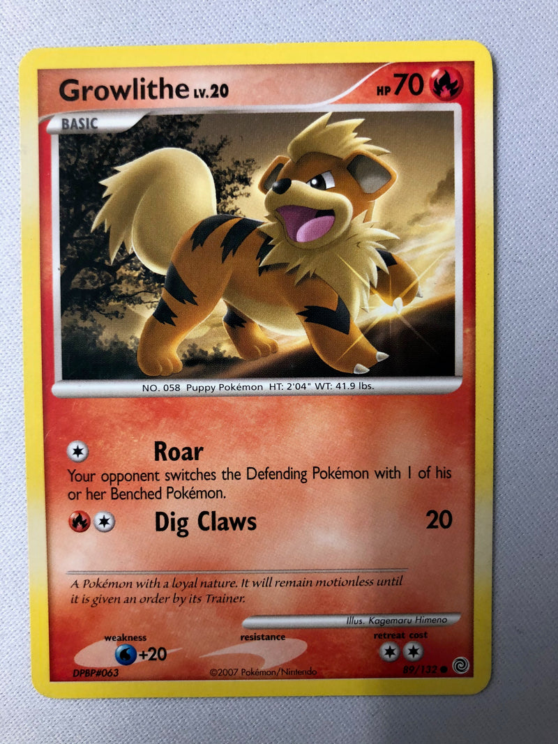 Growlithe LV.20 89/132 Secret Wonders Non Holo Common Pokemon Card NM