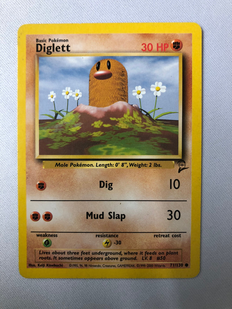 Diglett 71/130 Base Set 2 Common Non Holo Pokemon Card NM