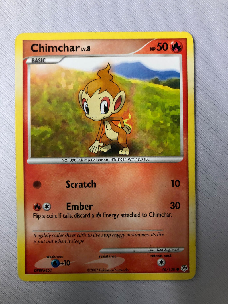 Chimchar 76/130 Diamond and Pearl Non Holo Common Pokemon Card NM