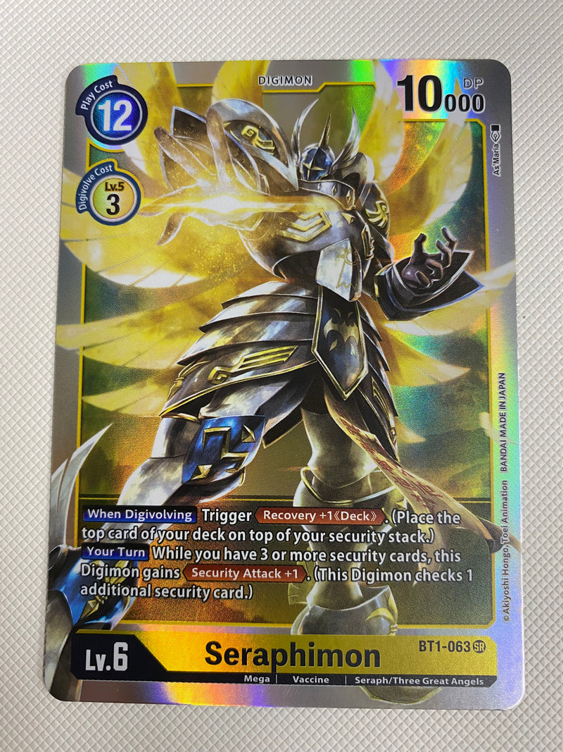 Digimon  Seraphimon BT1-063 Holo Near Mint